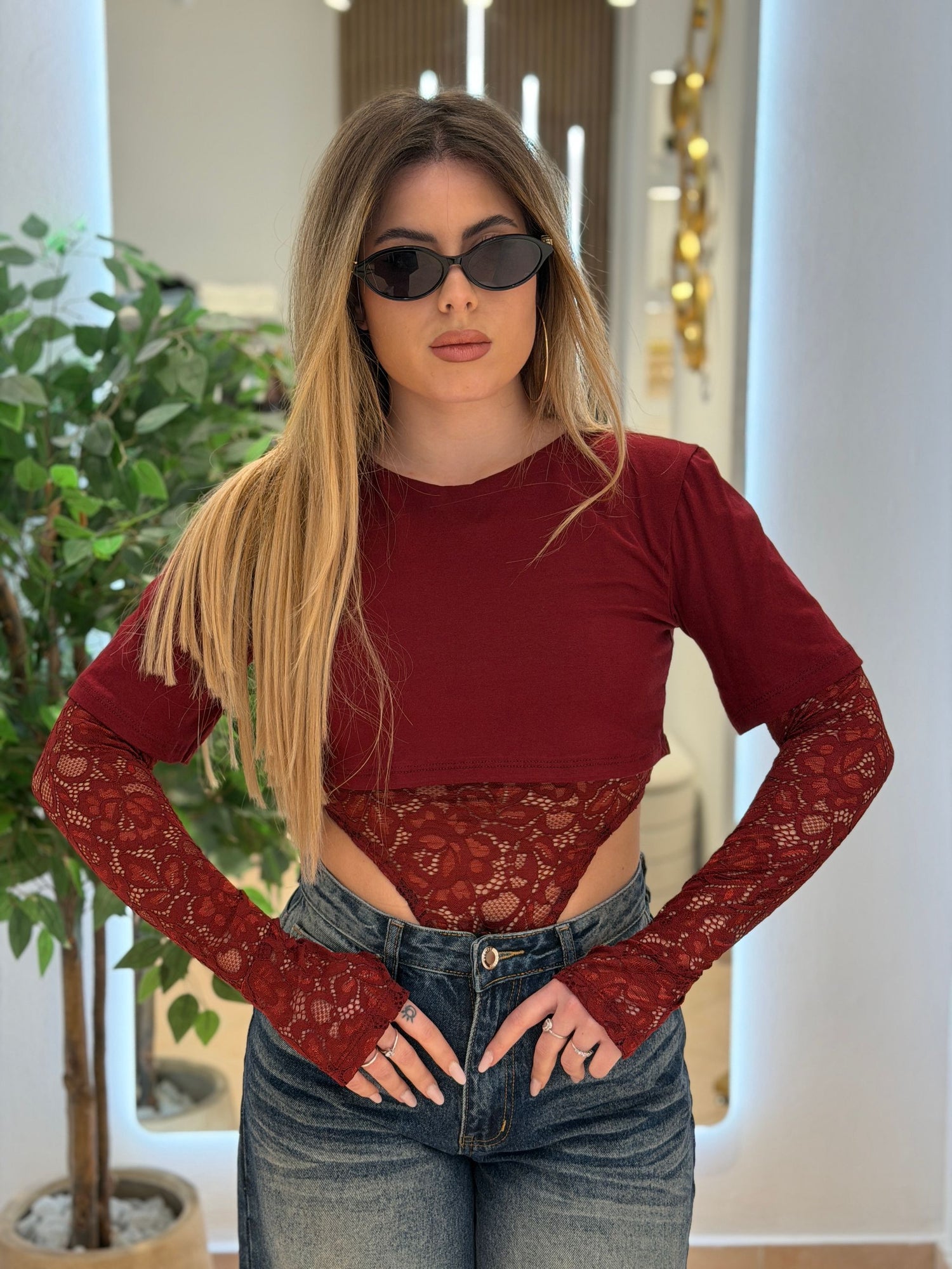 T-Shirt con pizzo