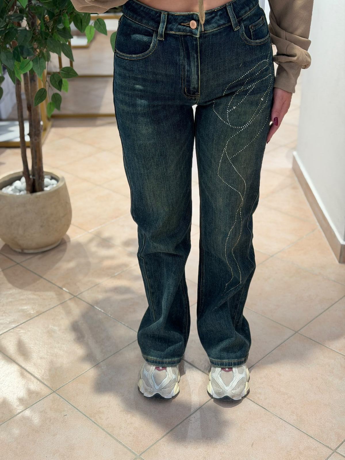Jeans Flowers Streight