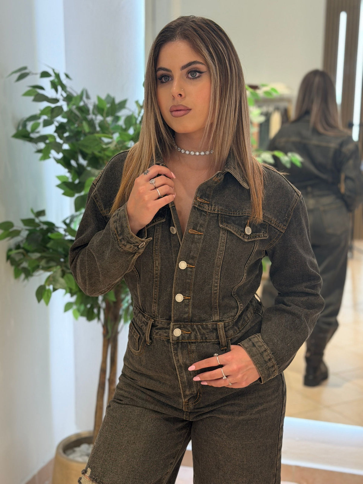 Tuta in denim Jade