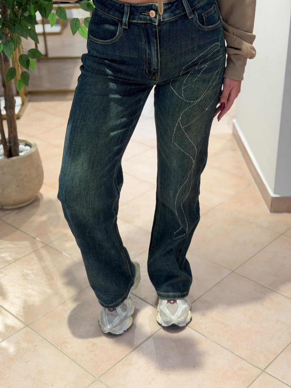 Jeans Flowers Streight