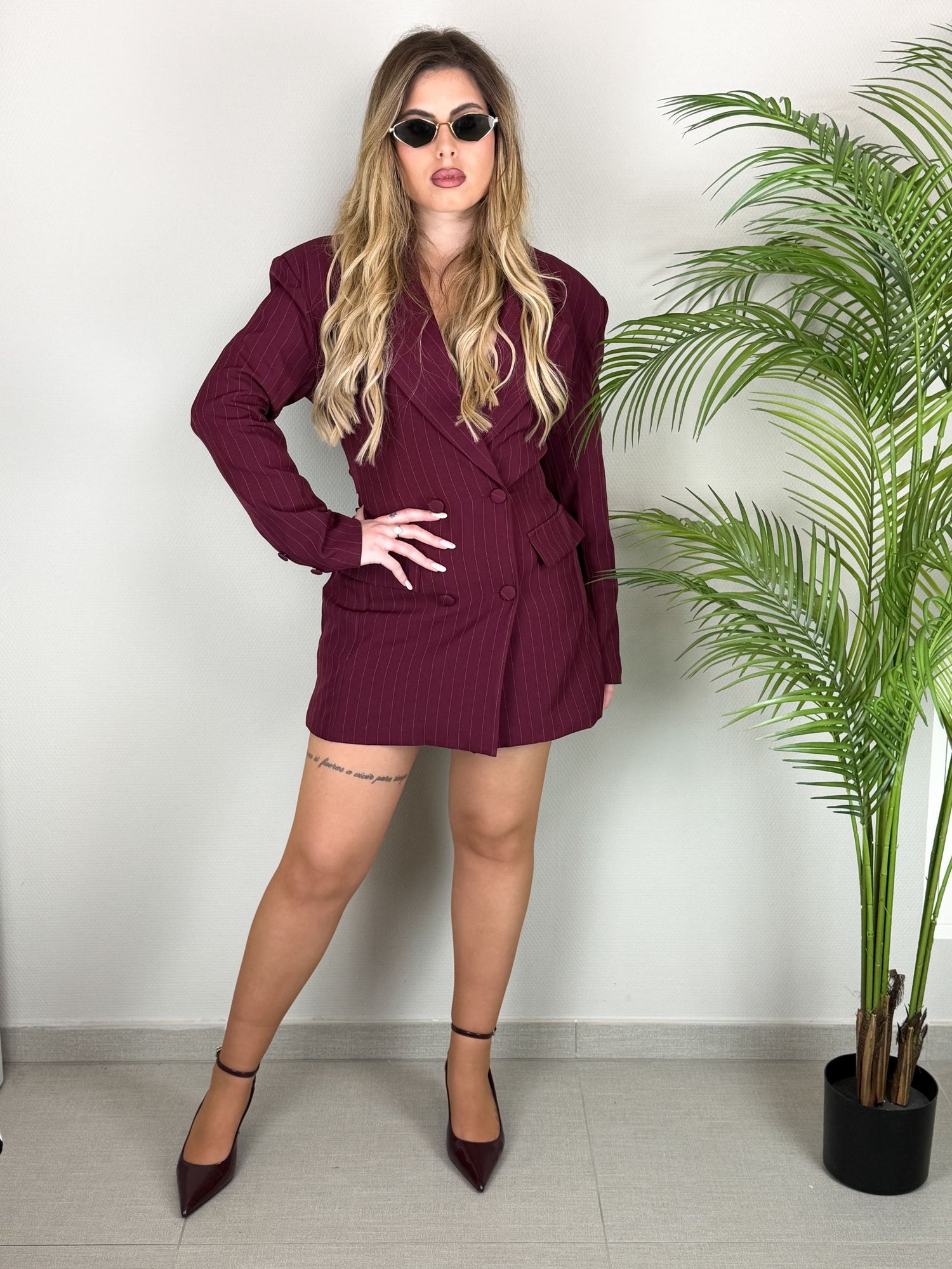 Vestito a giacca gessato